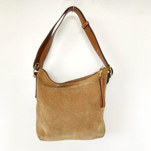 COACH | Light brown suede shoulder bag